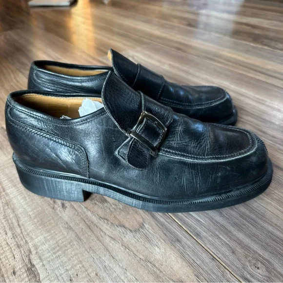 Dr. Martens Vtg Y2K Monkstrap Loafer Black Buckle 8456 Men’s 10 Chunky England